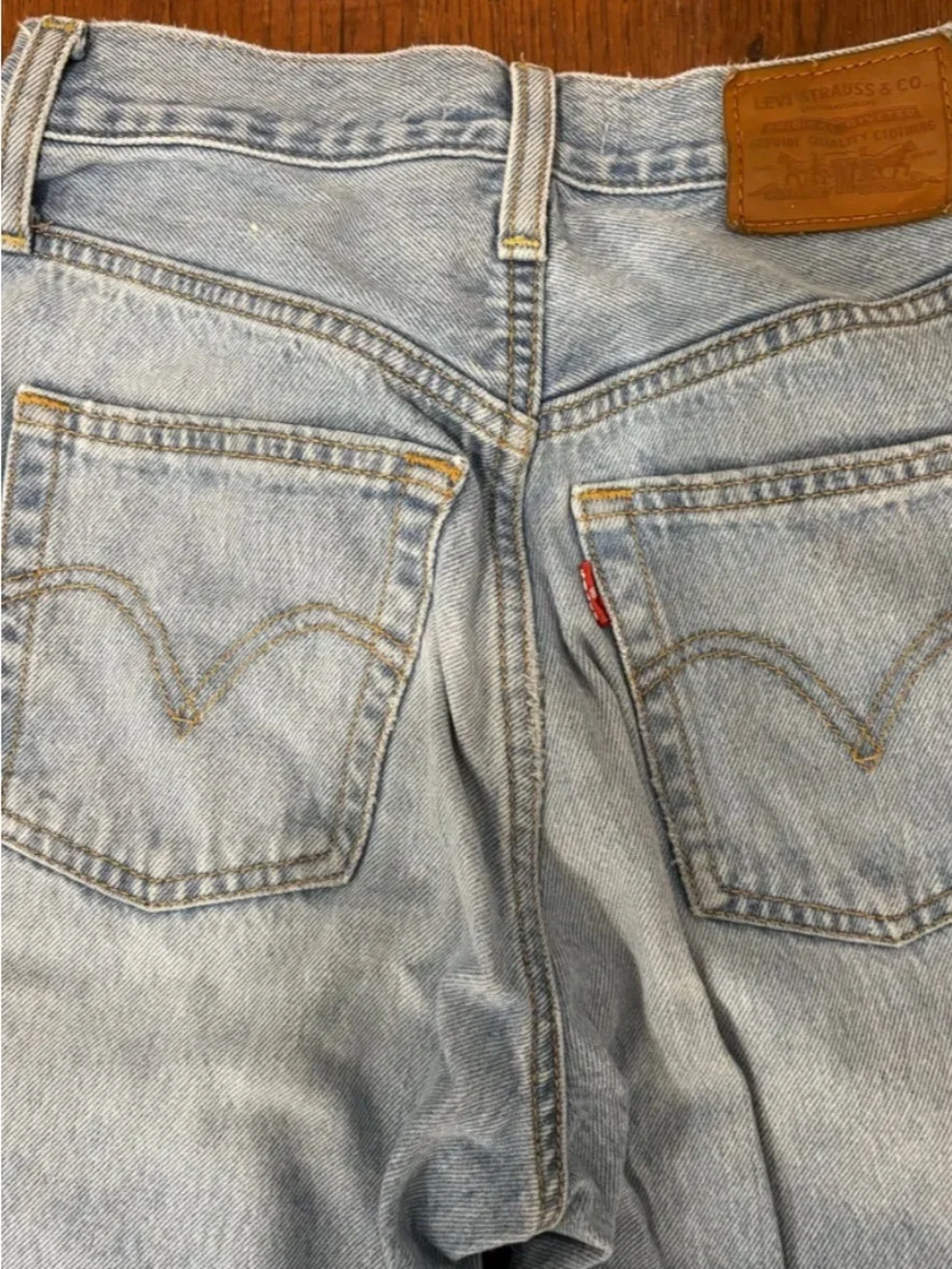 Levi's Light Blue High-Rise Wide-Leg Jeans